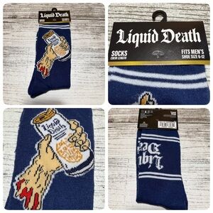 Liquid Death Men’s Crew Socks Size 6-12 Brand New